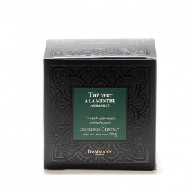 Thé Vert Parfumé Menthe - 25 Sachets Cristal