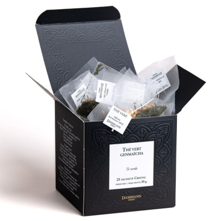 Thé Vert Nature Genmaïcha - 25 Sachets Cristal