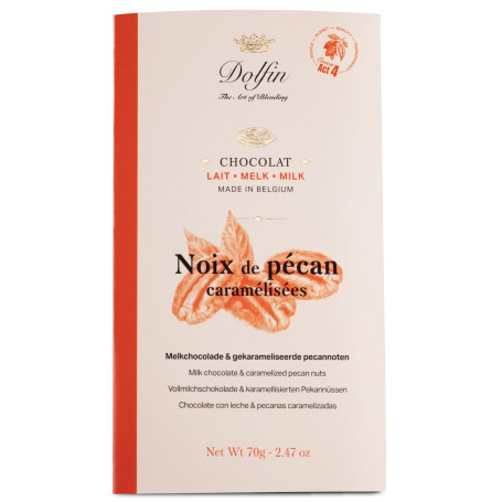 Tablette Lait - Noix de Pécan Caramélisées - Dolfin