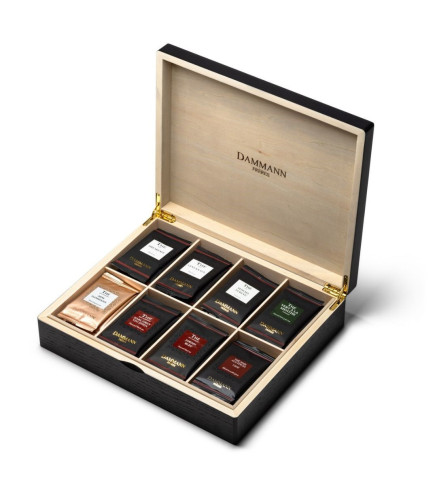 Coffret Bois "48 Sachets Cristal Assortis" Dammann Frères