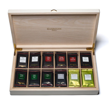 Coffret Bois Palace 72 Sachets Assortis - Dammann Frères