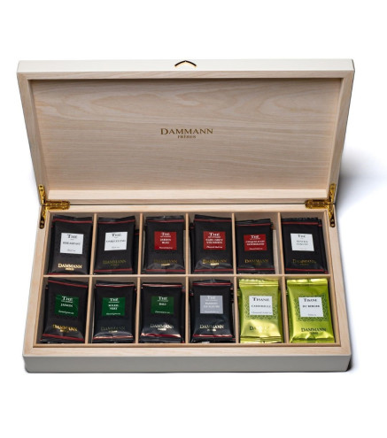 Coffret Bois Palace 72 Sachets Assortis - Dammann Frères