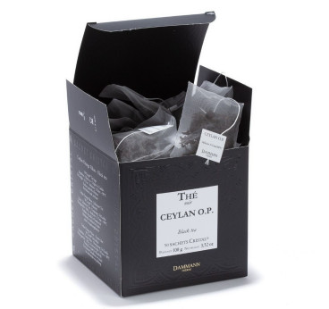Thé Noir Nature Ceylan O.P - 50 Sachets Cristal Dammann Frères