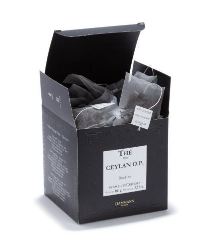 Thé Noir Nature Ceylan O.P - 50 Sachets Cristal Dammann Frères