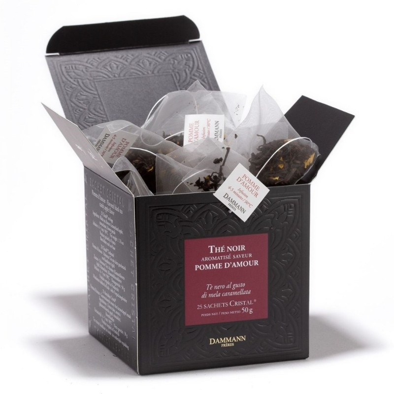 Thé Noir Pomme d'Amour - 25 Sachets Cristal