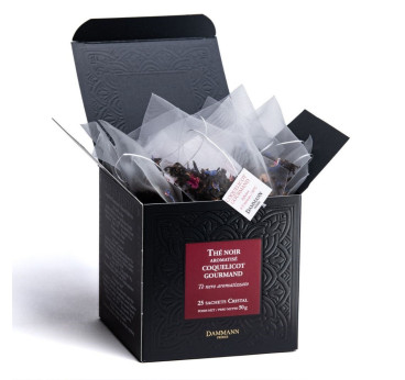 Thé Noir Coquelicot Gourmand - 25 Sachets Cristal - Dammann Frères