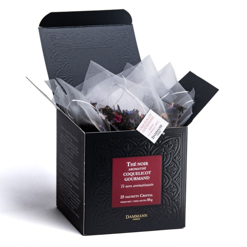 Thé Noir Coquelicot Gourmand - 25 Sachets Cristal