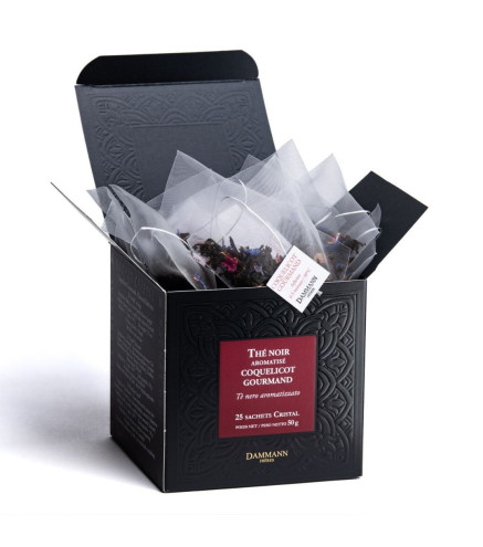 Thé Noir Coquelicot Gourmand - 25 Sachets Cristal - Dammann Frères