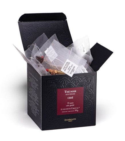 Chaï – Thé noir aux épices Dammann Frères, 25 sachets Cristal®
