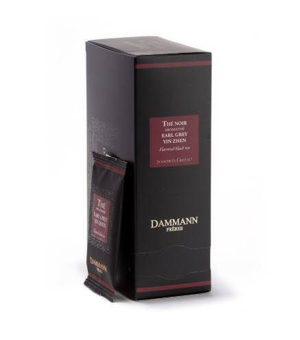 Thé Noir Parfumé Earl Grey Yin Zhen - 24 Sachets Cristal Suremballés Dammann Frères