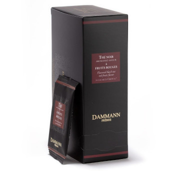 Thé 4 Fruits Rouges – Dammann Frères, 24 sachets Cristal® enveloppés