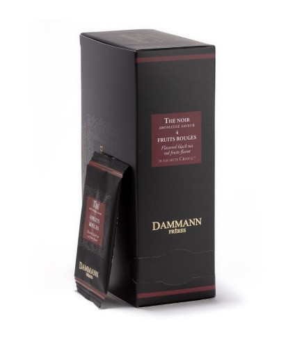Thé 4 Fruits Rouges – Dammann Frères, 24 sachets Cristal® enveloppés