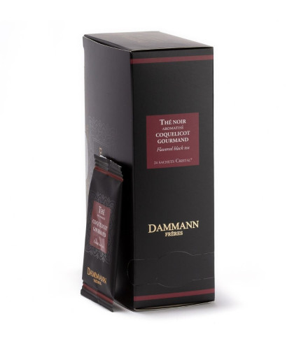 Thé Noir Coquelicot Gourmand – Dammann Frères, 24 sachets Cristal® enveloppés