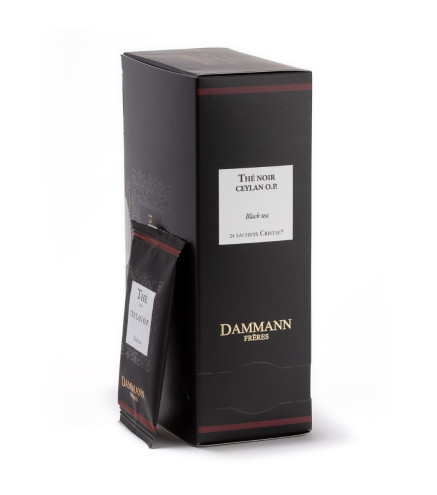 Ceylan O.P. – Thé noir Dammann Frères, 24 sachets Cristal® enveloppés