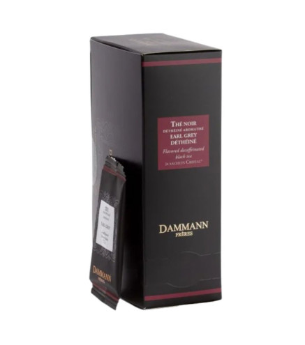 Earl Grey Déthéiné – Dammann Frères, 24 sachets Cristal® enveloppés