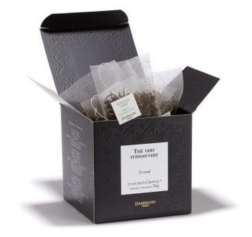 Thé de Chine Yunnan Vert - 25 Sachets Cristal Dammann Frères