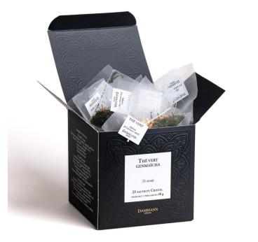 Thé Vert du Japon Genmaïcha - 25 Sachets Cristal Dammann Frères