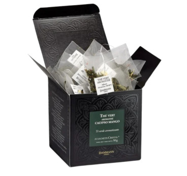 Calypso Mango – Thé vert Dammann Frères, 25 sachets Cristal®