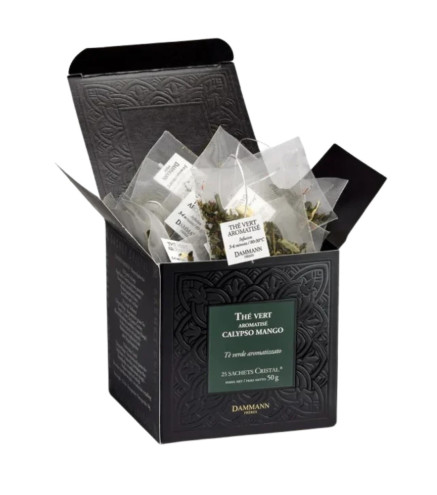 Calypso Mango – Thé vert Dammann Frères, 25 sachets Cristal®
