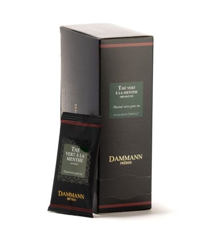 Thé vert à la Menthe – Dammann Frères, 24 sachets Cristal® enveloppés