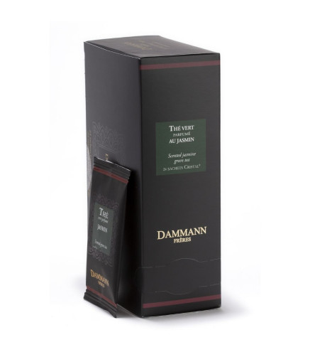 Thé Vert Parfumé Jasmin - 24 Sachets Cristal Suremballés Dammann Frères