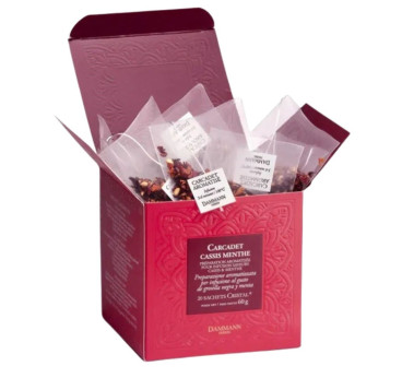 Carcadet Cassis Menthe - 20 Sachets Cristal - Dammann Frères