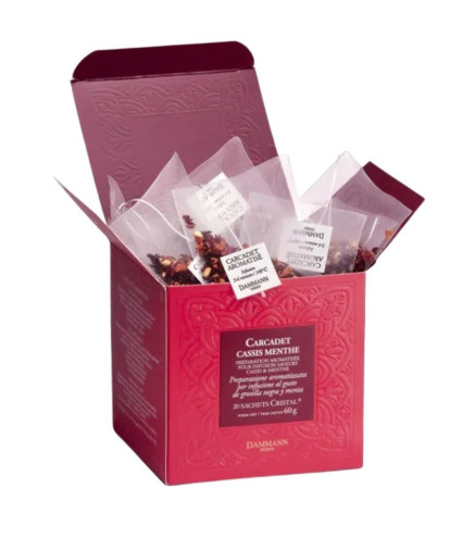 Carcadet Cassis Menthe - 20 Sachets Cristal - Dammann Frères