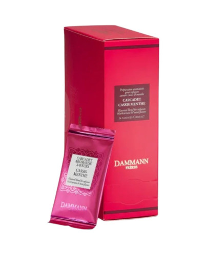 Carcadet Cassis Menthe - 24 Sachets Cristal - Dammann Frères