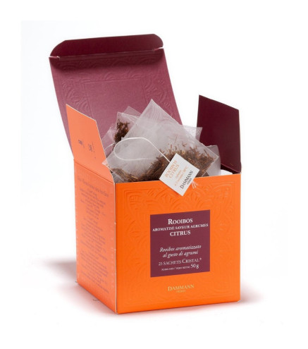 Rooibos Parfumé Citrus - 25 Sachets Cristal Dammann Frères