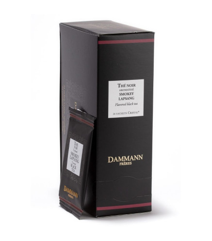 Smokey Lapsang – Thé noir fumé Dammann Frères, 24 sachets Cristal® enveloppés
