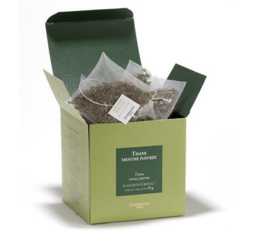 Tisane Menthe Poivrée - 25 Sachets Cristal Dammann Frères