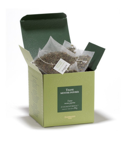 Tisane Menthe Poivrée - 25 Sachets Cristal Dammann Frères