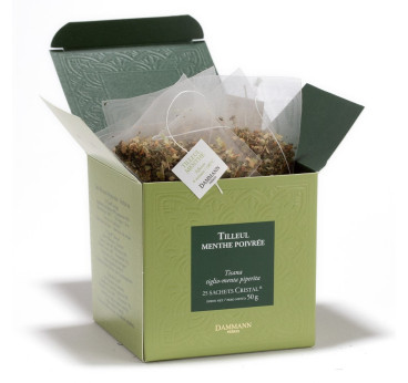 Tisane Tilleul Menthe - 25 Sachets Cristal Dammann Frères