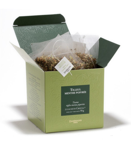 Tisane Tilleul Menthe - 25 Sachets Cristal Dammann Frères