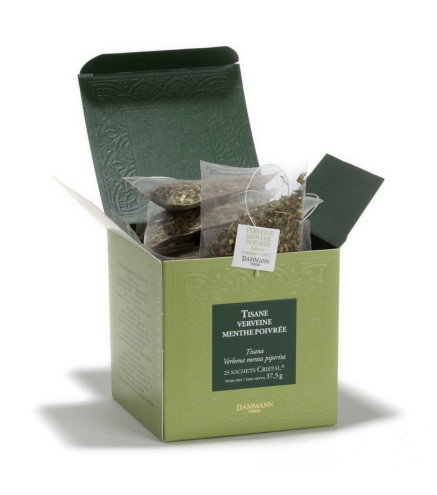 Tisane Verveine / Menthe - 25 Sachets Cristal - Dammann Frères