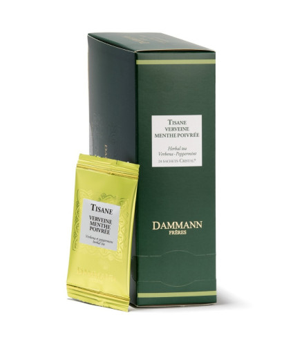 Tisane Menthe Verveine - 24 Sachets Cristal Suremballés Dammann Frères