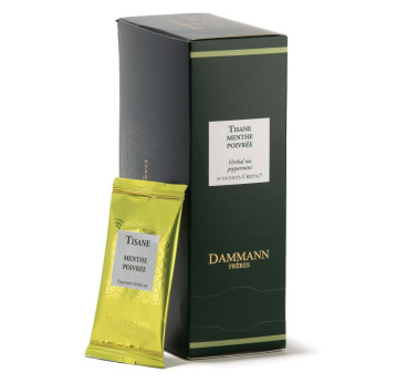 Menthe Poivrée – Tisane Dammann Frères, 24 sachets Cristal® enveloppés