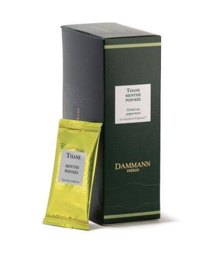 Menthe Poivrée – Tisane Dammann Frères, 24 sachets Cristal® enveloppés