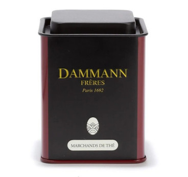 Boîte à thé vide Marchands de Thé – Dammann Frères, 100 g