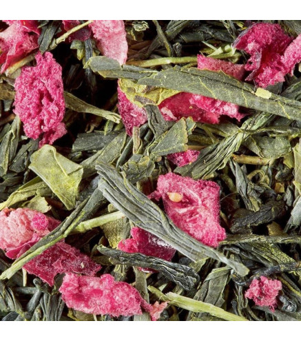 Fraise Pistache Dammann Frères – Thé vert gourmand en vrac