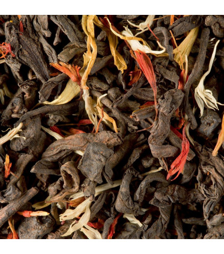 Pu-Erh Gourmand Dammann Frères – Thé sombre caramel et vanille en vrac