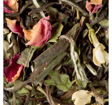 Bali Blanc Dammann Frères – Thé blanc litchi, pêche et jasmin en vrac