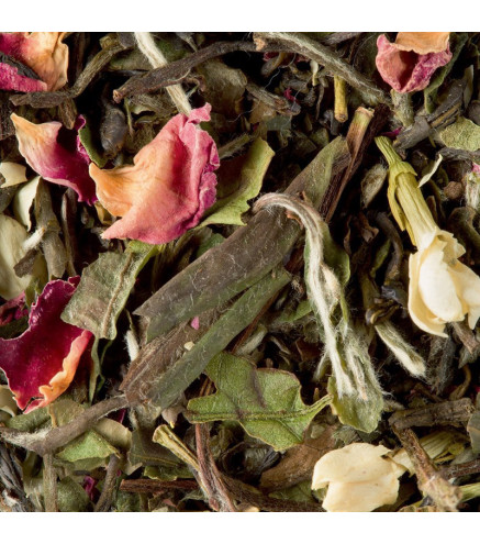 Bali Blanc Dammann Frères – Thé blanc litchi, pêche et jasmin en vrac