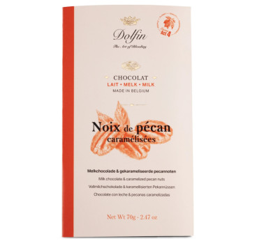 Tablette Chocolat au Lait - Noix de Pécan Caramélisées - Dolfin