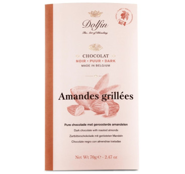 Tablette Chocolat Noir - Amandes Grillées - Dolfin