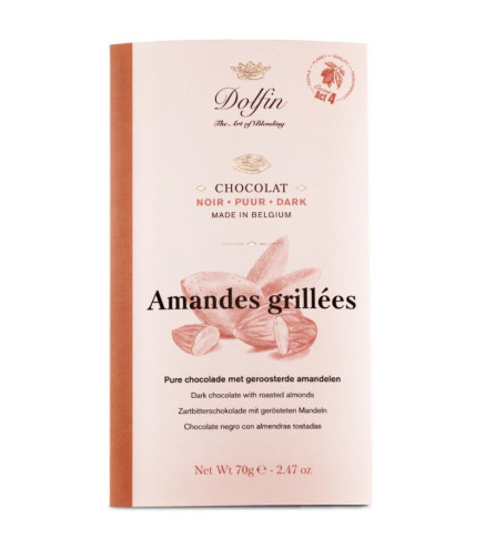 Tablette Chocolat Noir - Amandes Grillées - Dolfin