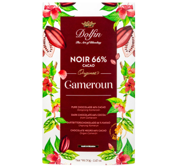 Chocolat Noir Cameroun 66 % 70 g | Dolfin Origines