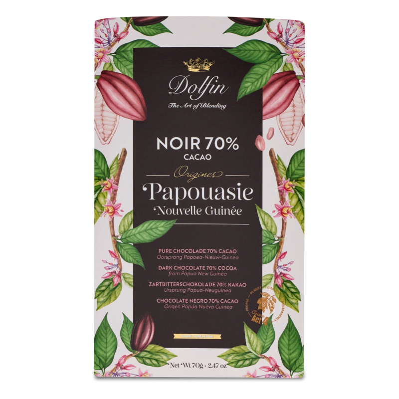 Tablette Noir - Papouasie-Nouvelle-Guinée 70% - Dolfin Tablette Noir - Papouasie-Nouvelle-Guinée 70% - Dolfin