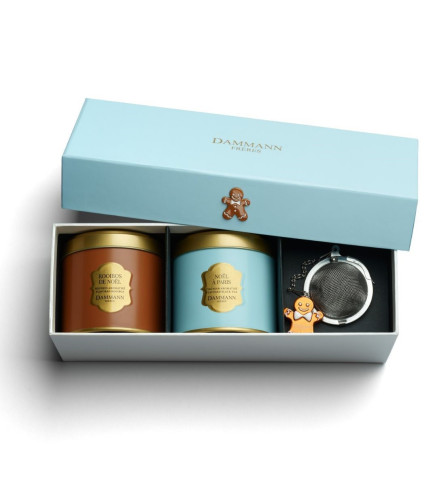 Coffret Noël Givré Dammann Frères | Thé, Rooibos et Infuseur